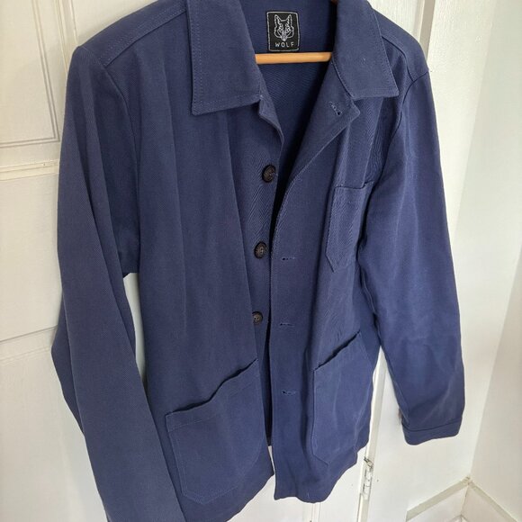 Navy Blue Chore Coat - Picture 1 of 4